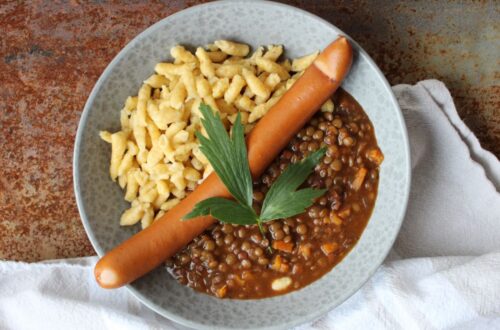 Linsen mit Spätzle glutenfrei
