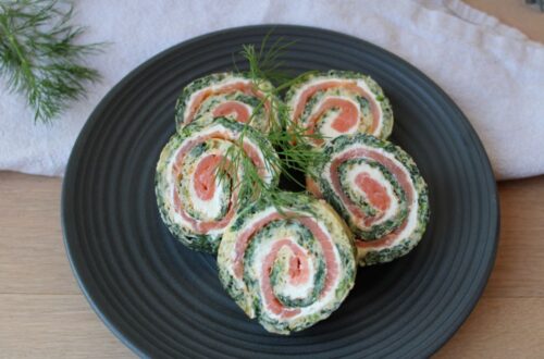 Spinat- Lachsröllchen mit Frischkäse glutenfrei