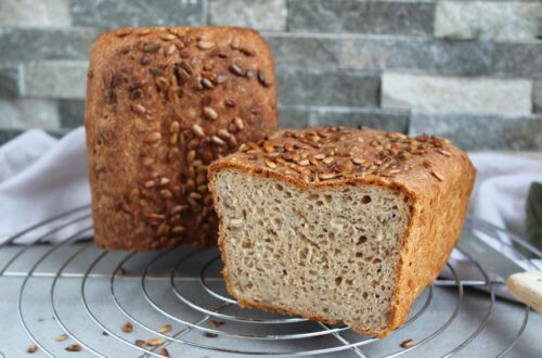 Sonnenblumenkern Brot mit Übernachtgare glutenfrei