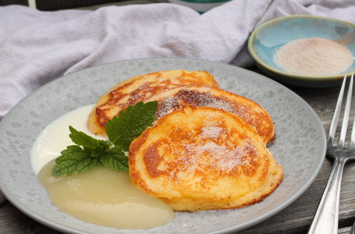 Quarkküchlein Quark Pancakes glutenfrei