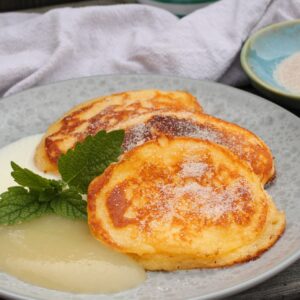 Quarkküchlein Quark Pancakes glutenfrei
